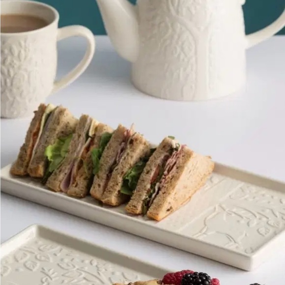 Mason Cash In The Forest Serving Platter Stoneware Cream Color Rectangular Shape - Picture 13 of 15